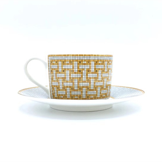 Hermes 2020 Ceramic Coffee Cup Set - 에르메스 2020 세라믹 커피잔 세트, SHYP0014,옐로우그레이