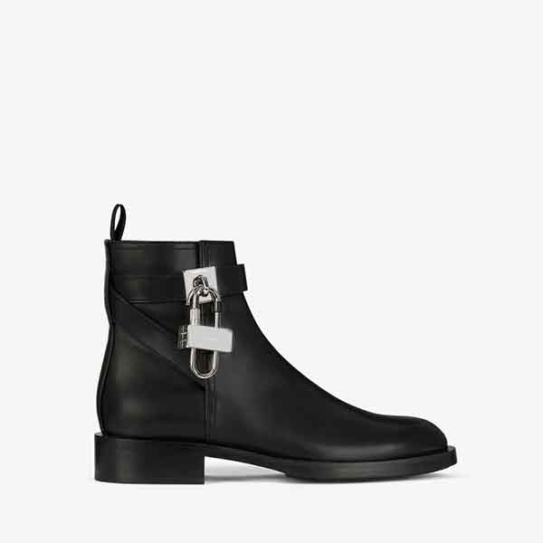 지방시 BOOTS IN LEATHER WITH PADLOCK 앵클부츠